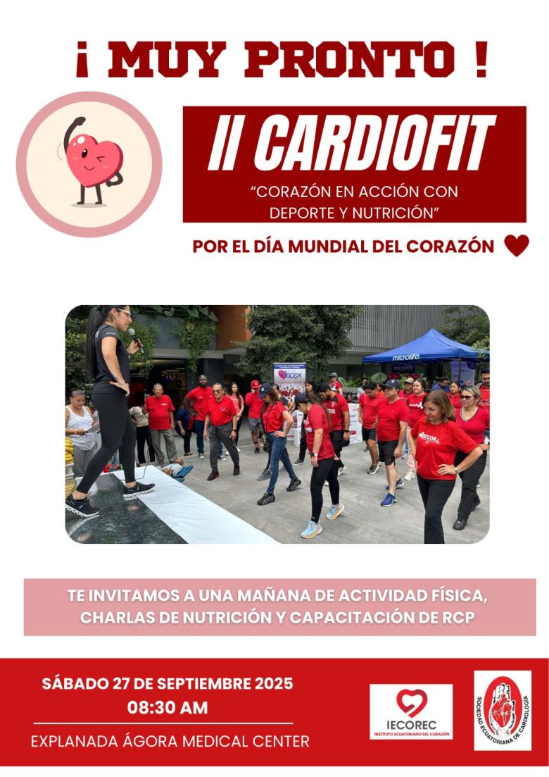 ii cardiofit, iecorec, sociedad ecuatoriana de cardiologia, sociedad sudamericana de cardiologia, consejo de cardiologia de la mujer